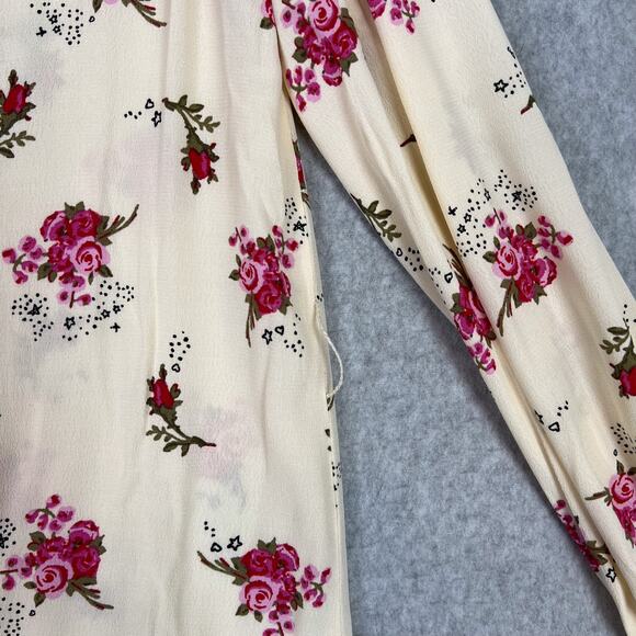 Maje Risoula Floral Print Woven Long Sleeve Mini Dress Size 36 Small - Picture 8 of 10